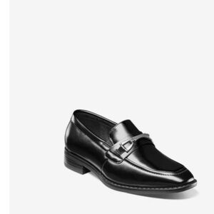 Stacy Adams Kids Glossy Black Slip-On Loafers